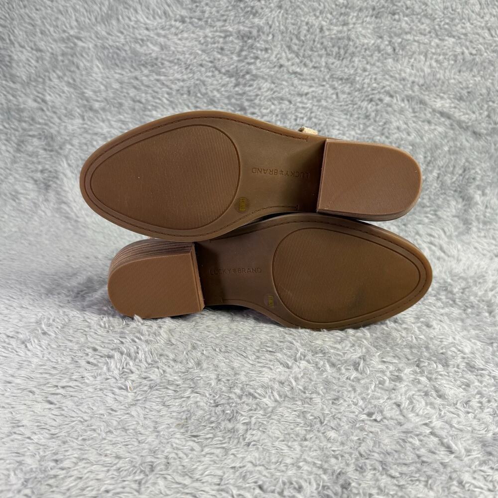 Lucky Brand Fenise Clogs Tan Coffee Suede Booties Women's Size 7.5 Backstrap - Picture 6 of 12